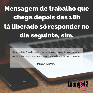 Mensagem de trabalho que chega depois das 20h